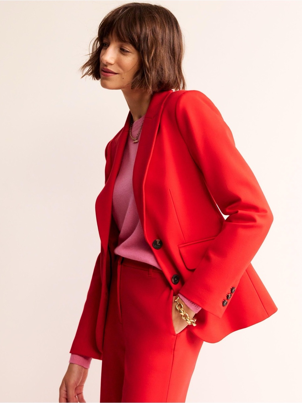 Boden Red Marylebone Ponte Blazer NWT Size 6P